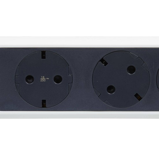 Legrand Drehbare Steckdosenleiste 5x Steckdose, 3m Kabel weiss-schwarz 694538