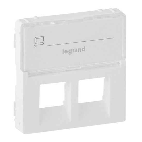 Legrand Valena Life Abdeckung RJ11/RJ45 mit Beschriftungsfeld 2-fach Ultraweiß 755480