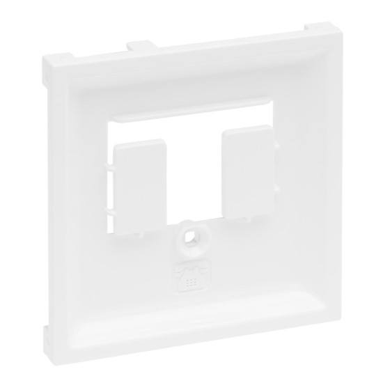 Legrand SEANO Abdeckung für deutsche (TAE) und österreichische (TDO) Telefonanschlussdose, Ultraweiß, 765155
