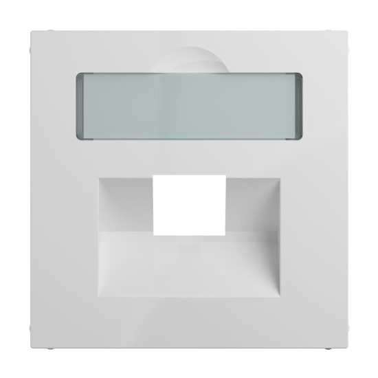 Legrand SEANO Abdeckung 1x RJ45 für Datendosen von Metz, Telegärtner und Rutenbeck, inkl. Beschriftungsfeld, Ultraweiß, 765158