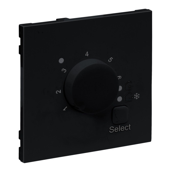 Legrand SEANO Abdeckung für elektronisches Raumthermostat, Schwarz, 765351