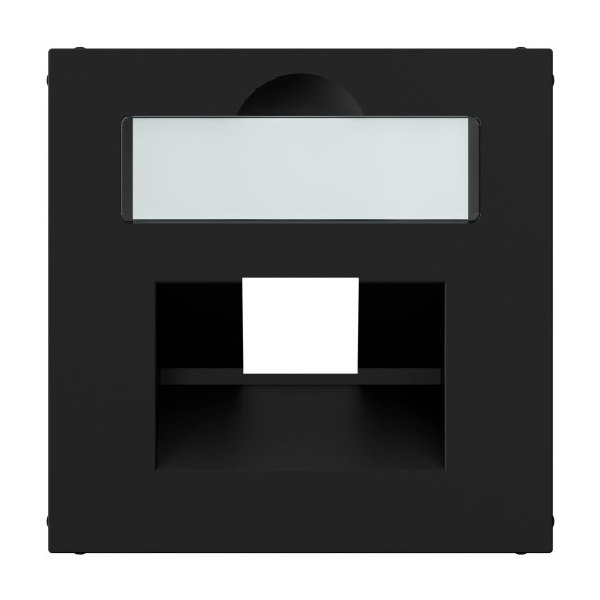 Legrand SEANO Abdeckung 1x RJ45 für Datendosen von Metz, Telegärtner und Rutenbeck, inkl. Beschriftungsfeld, Schwarz, 765358