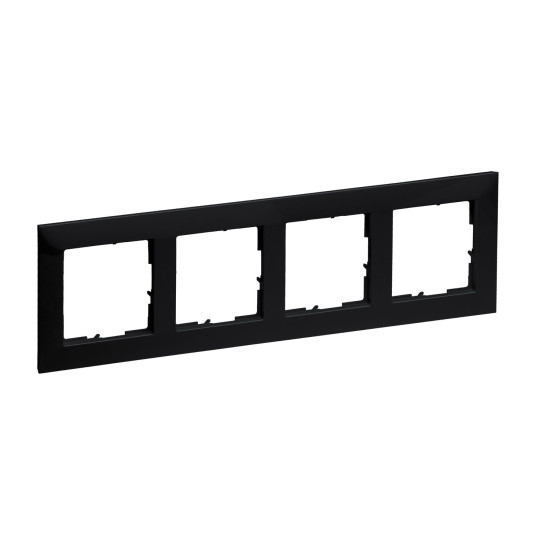 Legrand SEANO 4-fach Rahmen, 87x301mm, Schwarz, 765374