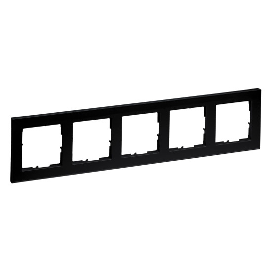 Legrand Seano+ 5-fach Rahmen, nachhaltige Produktion und Verpackung, Schwarz, 765385
