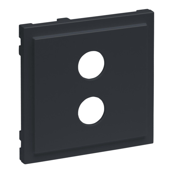 Legrand SEANO Abdeckung für Lautsprecher-Anschlussdose 1-fach, 4mm-Buchsen, Anthrazit, 765478