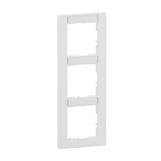 Legrand Seano+ 3-fach Rahmen vertikal mit Beschriftungsfeld, nachhaltige Produktion und Verpackung, Ultraweiß, 765993