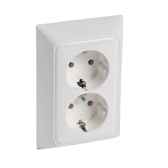 Legrand Creo Schutzkontaktsteckdose 2-fach Vpl Ultraweiß Pro21 776173