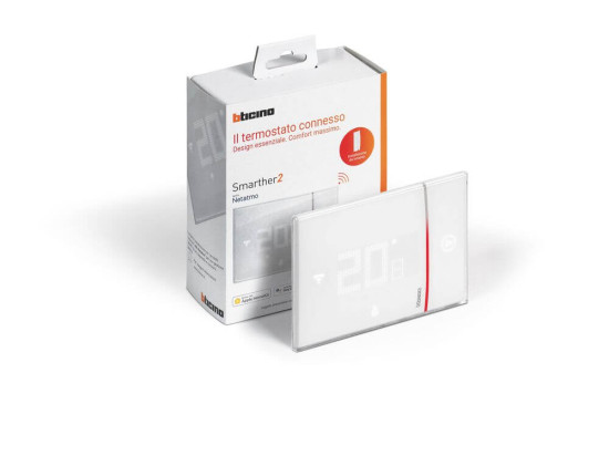 Bticino Smarther 2 with Netatmo Unterputz-Thermostat mit WLAN-Schnittstelle Legrand weiss XW8002