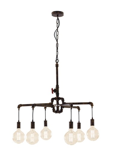 LUCE Design Armarcord Pendelleuchte 6fach E27 Rostfarbig Antik