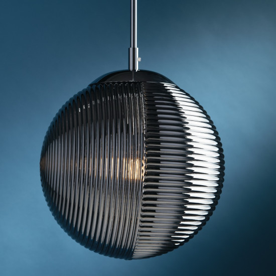 LUCE Design Greenwich Pendelleuchte E27 Rauch-Glas