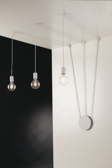 LUCE Design Habitat Deckenleuchte 3fach E27 Weiß