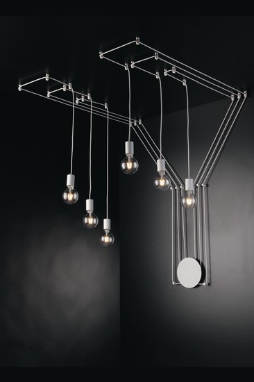 LUCE Design Habitat Deckenleuchte 6fach E27 Weiß