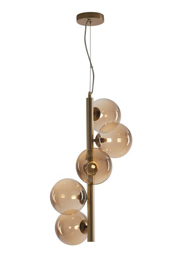 LUCE Design Honey Pendelleuchte 5fach G9 Champagne, Messing