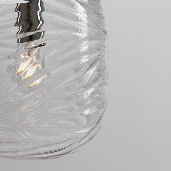 LUCE Design Nereide Pendelleuchte 2fach E27 Glas, Chromfarbe