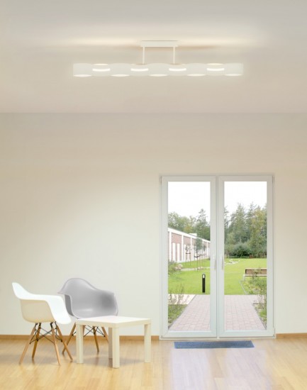 LUCE Design Wave LED Deckenleuchte 3000 K dimmbar 35W 3-Stufen Dimmer Weiß