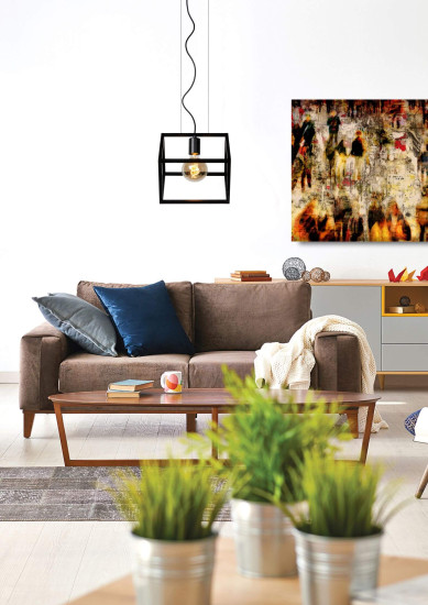 Lucide FABIAN Pendelleuchte E27 Schwarz 00425/01/30