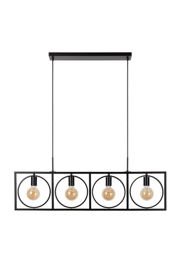 Lucide SUUS Pendelleuchte 4x E27 drehbar Schwarz 00427/04/30