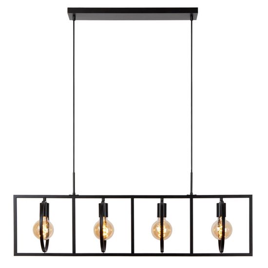 Lucide SUUS Pendelleuchte 4x E27 drehbar Schwarz 00427/04/30