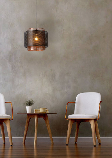 Lucide ORRIN Pendelleuchte E27 Schwarz 02404/01/30