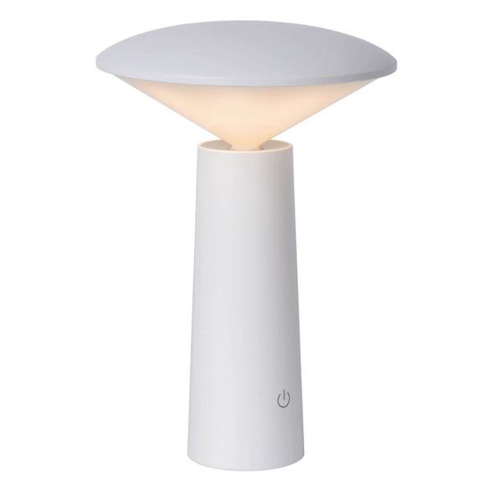 Lucide JIVE LED Tischlampe Außen Outdoor 3-Stufen-Dimmer 4W dimmbar Weiß, Opal 90Ra IP44 02807/04/31