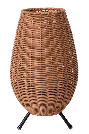 Lucide COLIN IP44 LED Tischlampe Außen Outdoor 3W Helles Holz, Schwarz IP44 03843/36/72