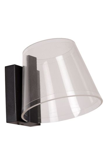 Lucide KORGIS LED Wandleuchte 10W Transparent, Schwarz IP44 04213/10/30