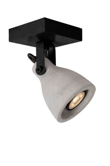 Lucide CONCRI-LED LED Deckenleuchte GU10 5W dimmbar 360° drehbar Schwarz 05910/05/30