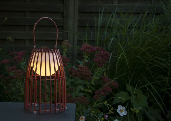 Lucide FJARA LED Tischlampe Außen Outdoor 3-Stufen-Dimmer 0,3W dimmbar Rostfarbe IP44 06801/01/97