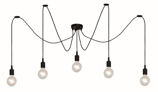 Lucide FIX Pendelleuchte 5x E27 Schwarz 08408/05/30