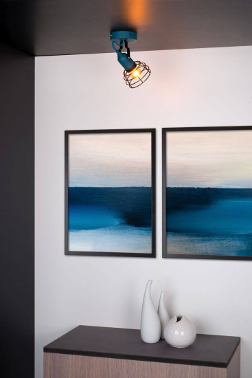 Lucide POLA Deckenleuchte E27 drehbar Blau 08927/01/35