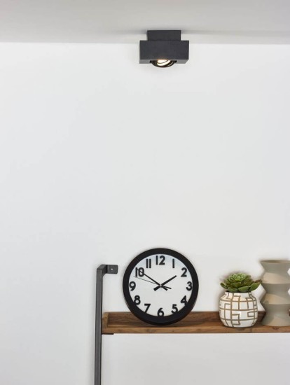 Lucide XIRAX LED Deckenleuchte GU10 Dim-to-warm 5W dimmbar 360° drehbar Schwarz 95Ra 09119/06/30