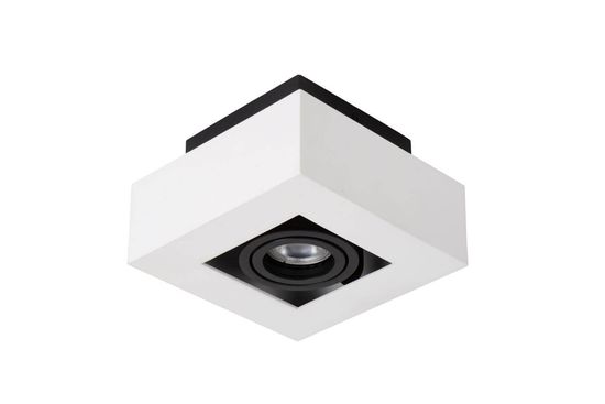 Lucide XIRAX LED Deckenleuchte GU10 Dim-to-warm 5W dimmbar 360° drehbar Weiß, Schwarz 95Ra 09119/06/31