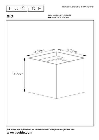 Lucide XIO LED Wandleuchte G9 4W dimmbar Grau 09217/04/36