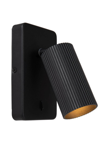 Lucide CLUBS Wandleuchte GU10 360° drehbar Schwarz 09239/11/30