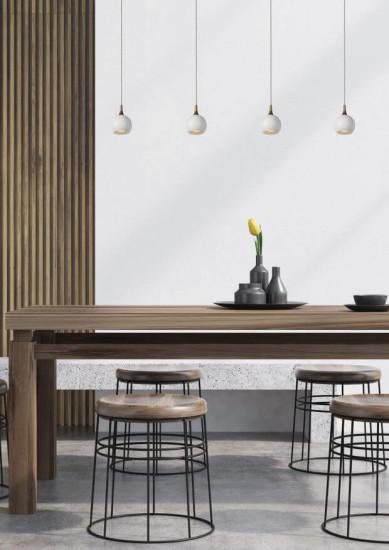 Lucide FAVORI Pendelleuchte 4x GU10 Weiß, Mattes Gold, Messing 09434/04/31