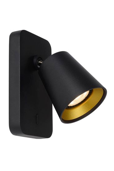 Lucide TURNON LED Wandleuchte GU10 Dim-to-warm 5W dimmbar 360° drehbar Schwarz, Mattes Gold, Messing 95Ra 09928/05/30