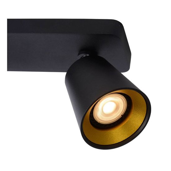 Lucide TURNON LED Deckenleuchte 3x GU10 Dim-to-warm 3x 5W dimmbar 360° drehbar Schwarz, Mattes Gold, Messing 95Ra 09928/15/30