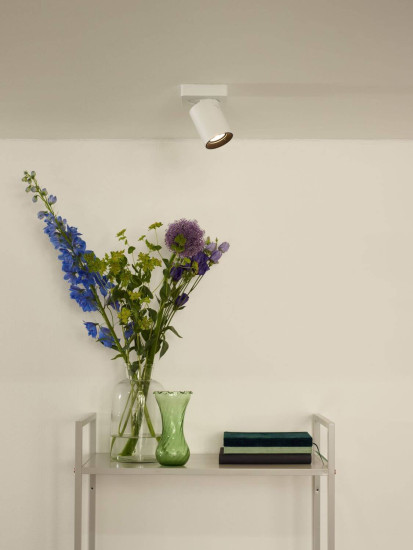 Lucide NIGEL LED Deckenleuchte GU10 Dim-to-warm 5W dimmbar drehbar Weiß, Schwarz 95Ra 09929/05/31