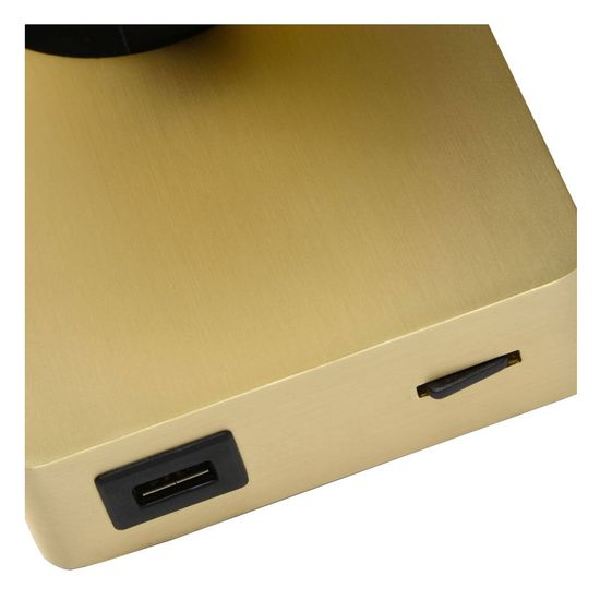 Lucide NIGEL LED Wandleuchte GU10 USB Aufladung 5W dimmbar 360° drehbar Mattes Gold, Messing 95Ra 09929/06/02