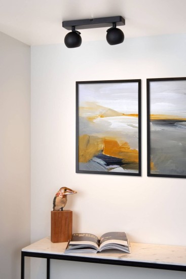 Lucide FAVORI Deckenleuchte 2x GU10 360° drehbar Schwarz 09932/02/30