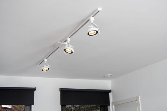 Lucide TRACK DORIAN Schienenstrahler 1-Phasen Stromschienensystem GU10 ES111 360° drehbar Weiß 09954/01/31