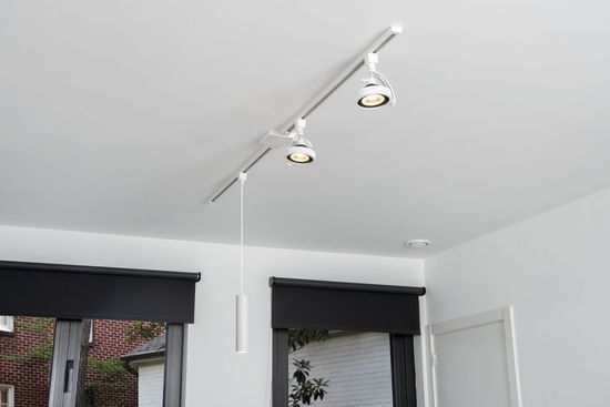 Lucide TRACK DORIAN Schienenstrahler 1-Phasen Stromschienensystem GU10 ES111 360° drehbar Weiß 09954/01/31