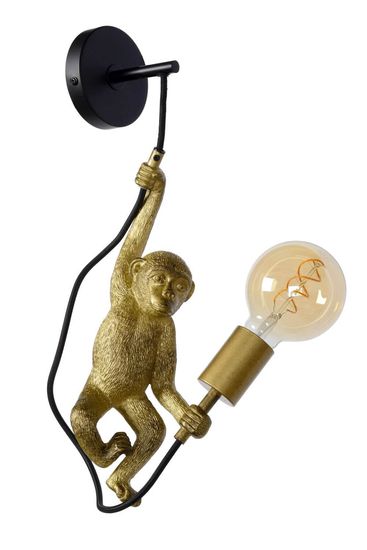 Lucide EXTRAVAGANZA CHIMP Wandleuchte E27 Schwarz, Gold 10202/01/30