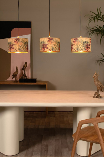 Lucide TANSELLE Pendelleuchte 3x E27 Multifärben, Mattes Gold, Messing 10415/03/99