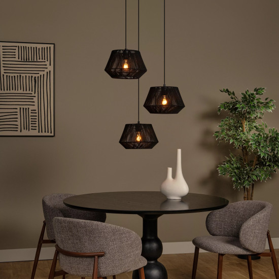 Lucide JESSICA Pendelleuchte 3x E27 Schwarz 10421/13/30