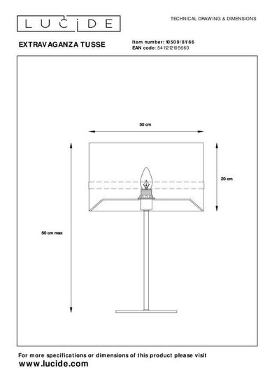 Lucide EXTRAVAGANZA TUSSE Tischlampe E14 Rosa, Gold 10509/81/66