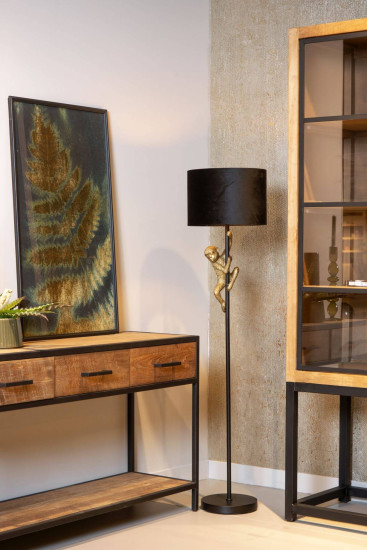 Lucide EXTRAVAGANZA CHIMP Stehleuchte E27 Schwarz, Gold 10702/81/30