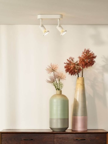 Lucide JASTER-LED LED Deckenleuchte 2x GU10 2x 5W 360° drehbar Weiß 11903/10/31