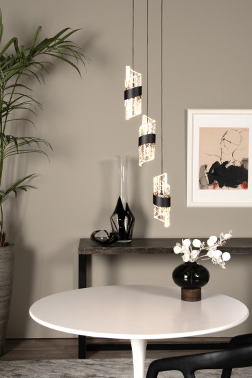 Lucide KLIGANDE LED Pendelleuchten 3-fach 8W dimmbar Warmweiss Modern Schwarz 70-150cm 13496/21/30