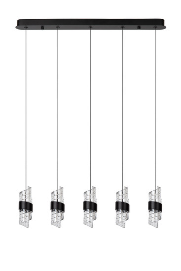 Lucide KLIGANDE LED Pendelleuchten 5-fach 7,8W dimmbar Warmweiss Modern Schwarz 70-150cm 13496/35/30